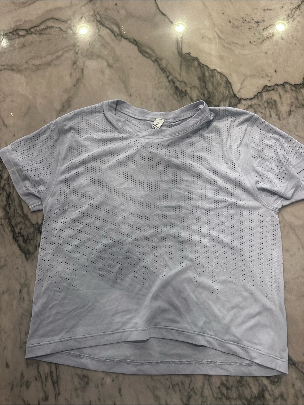 lululemon athletica Light Blue Short Sleeve Performance Tee
